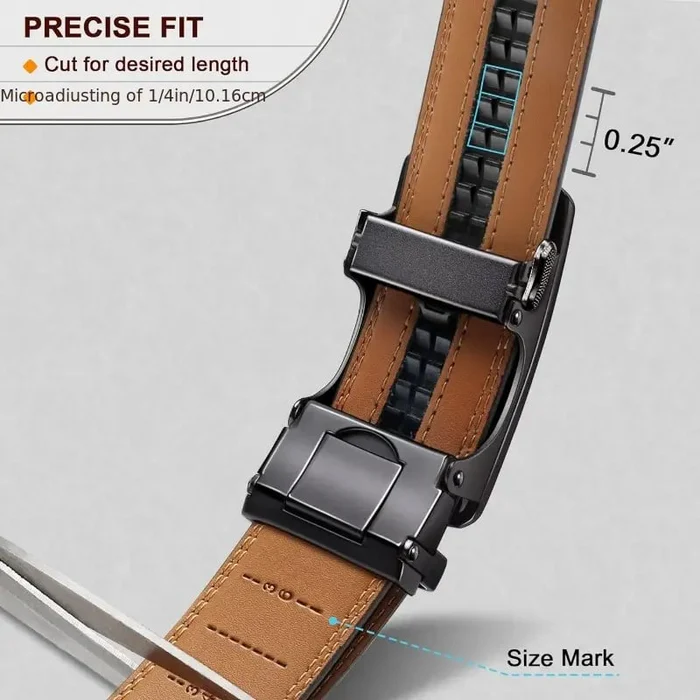 🔥Final 3 Hours 50% OFF QIAWI Leather Ratchet Belt With Adjustable Buckle CrackSlick.