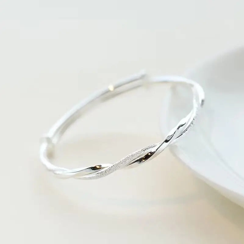 925 Silver Simple Cuff Bracelets 洁牙笔
