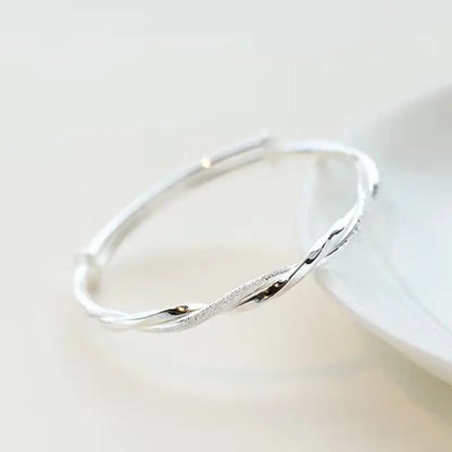 925 Silver Simple Cuff Bracelets 洁牙笔