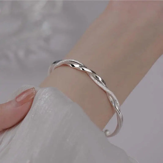 925 Silver Simple Cuff Bracelets 洁牙笔