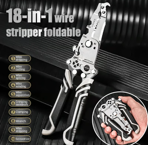 💥2026 New Upgrade💥Freelodrstar™ Multifunctional Folding Wire Stripper-Professional Electrician Tool
