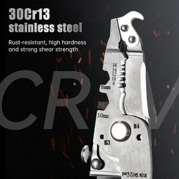 💥2026 New Upgrade💥Freelodrstar™ Multifunctional Folding Wire Stripper-Professional Electrician Tool