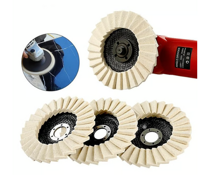 🔥Final 6 Hours: 50% OFF Premium Wool Felt Polishing Flap Disc for Angle Grinders - Mirror Finish Made Easy