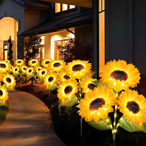 🌻 Waterproof Sunflower Solar Lights for Garden, Patio & Backyard Decor