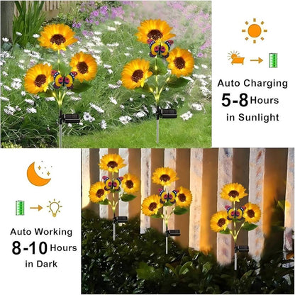 🌻 Waterproof Sunflower Solar Lights for Garden, Patio & Backyard Decor