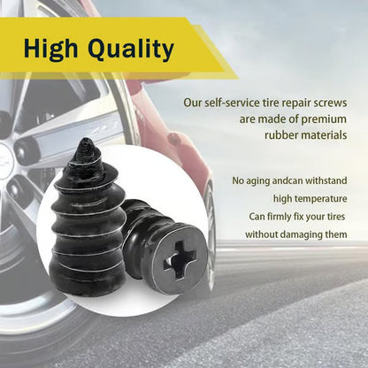 🔥50% OFF Year-End Christmas Deal.QIAWI🔩60PCS Tire Repair Rubber Nails Kit with 2 Sizes + Free Screwdriver Included