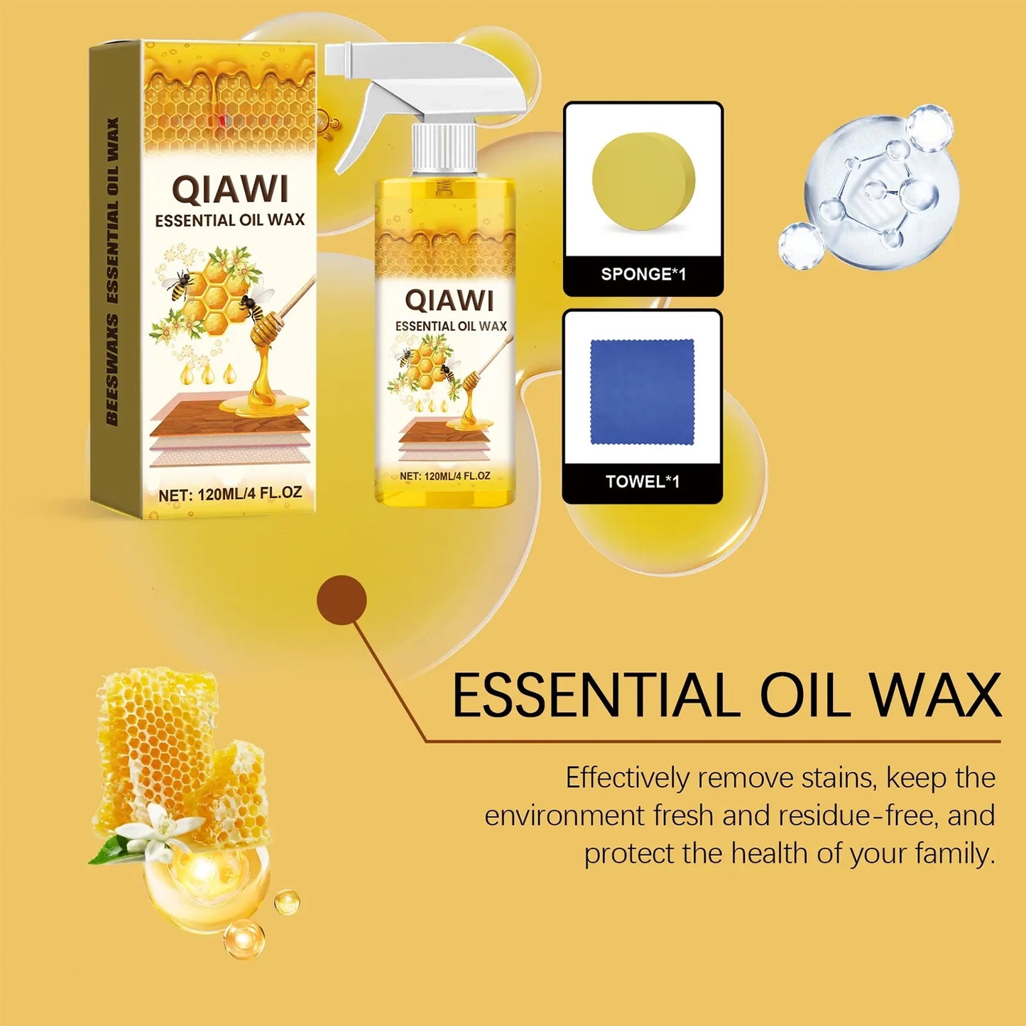🔥Final 6 Hours 50% OFF QIAWI Wood Restore Spray – Non-Greasy & Anti-Dust