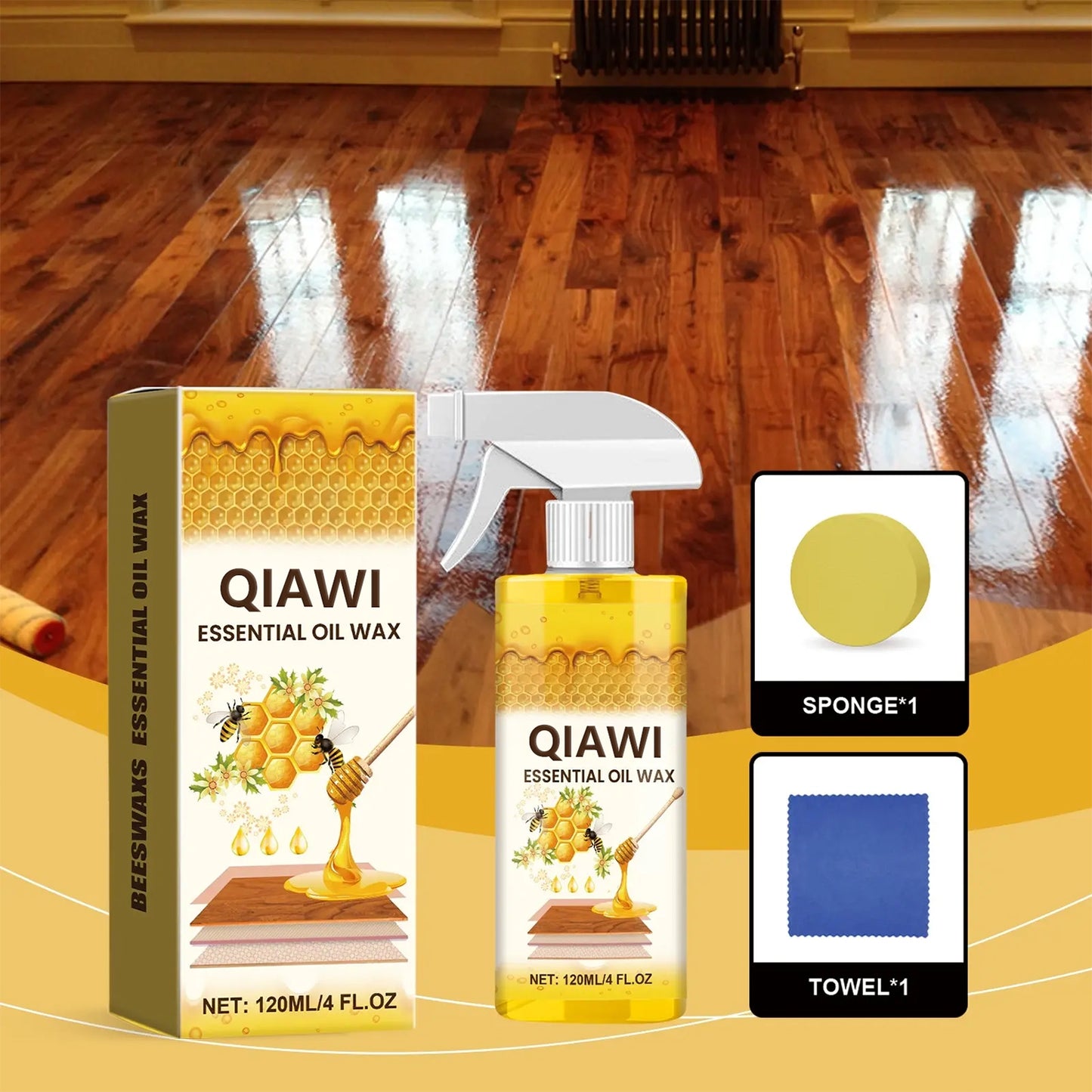 🔥Final 6 Hours 50% OFF QIAWI Wood Restore Spray – Non-Greasy & Anti-Dust
