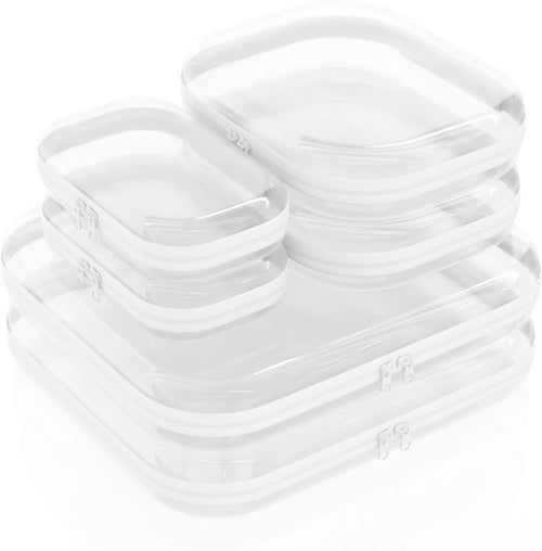 Clear Zippered Case, Waterproof Cosmetic Bag & Travel Organizer for Small Items