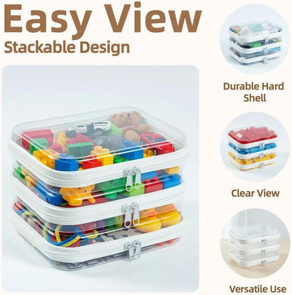 Clear Zippered Case, Waterproof Cosmetic Bag & Travel Organizer for Small Items