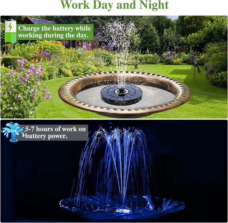 ⏰ Summer Blowout 50% OFF🌞QIAWI Solar Power 5.5W LED Fountain
