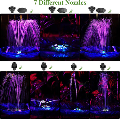 ⏰ Summer Blowout 50% OFF🌞QIAWI Solar Power 5.5W LED Fountain