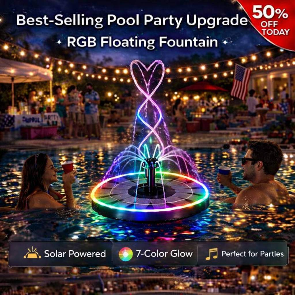 ⏰ Summer Blowout 50% OFF🌞QIAWI Solar Power 5.5W LED Fountain