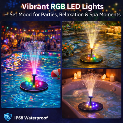⏰ Summer Blowout 50% OFF🌞QIAWI Solar Power 5.5W LED Fountain