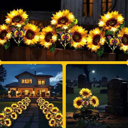 🌻 Waterproof Sunflower Solar Lights for Garden, Patio & Backyard Decor